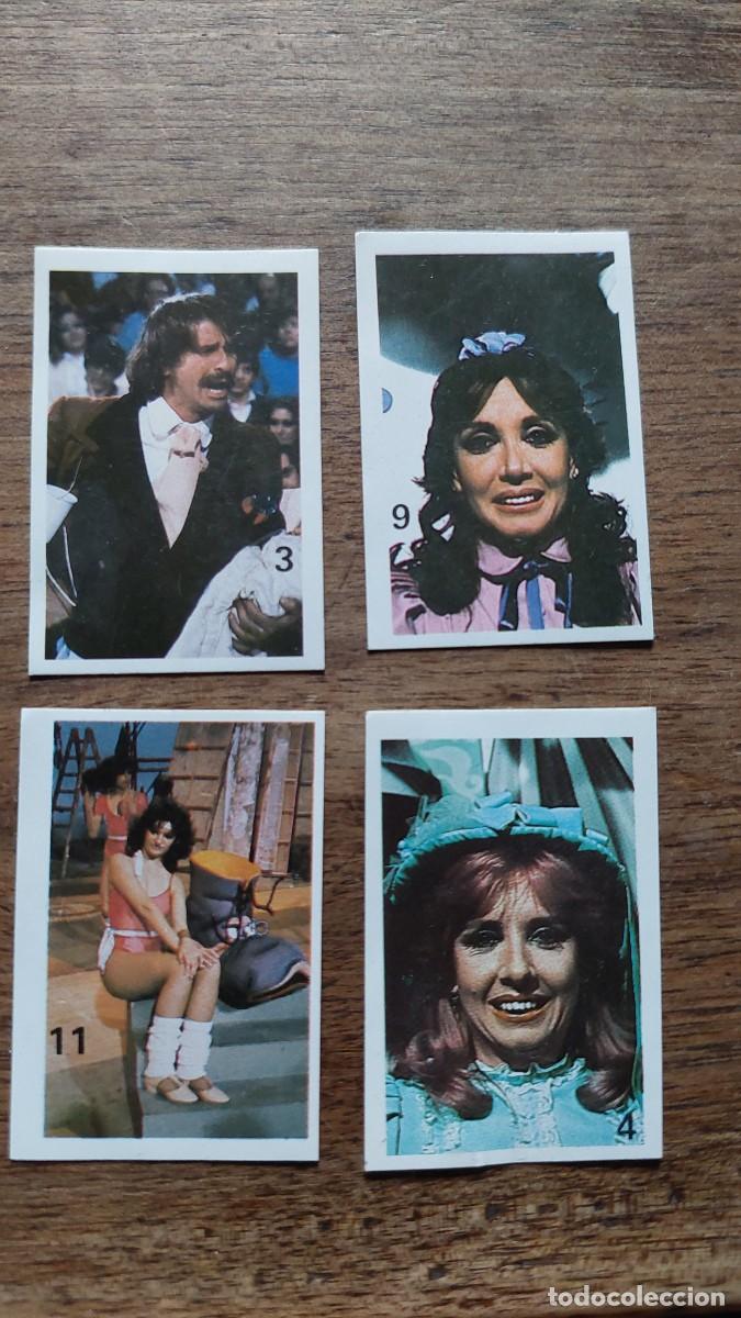 Coleccionismo cromos antiguos: 4 cromos 1,2,3 programa televisi&oacute;n