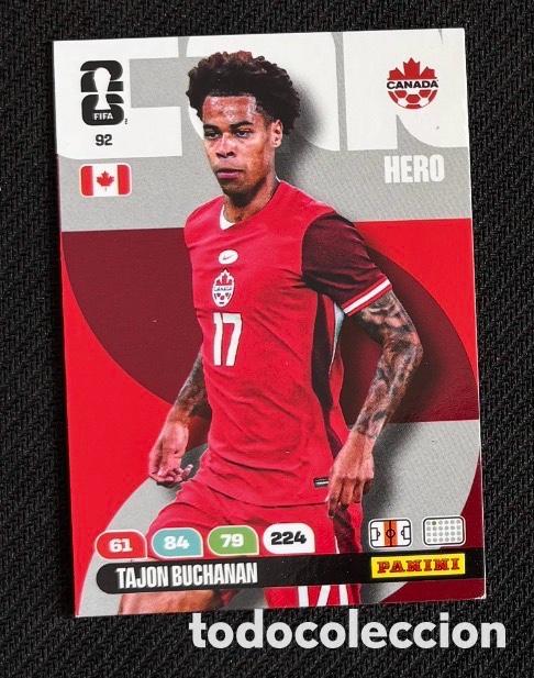 Coleccionismo cromos antiguos: 92 BUCHANAN CANAD&Aacute; Carta FIFA WORLD CUP 2026 mundial ADRENALYN XL
