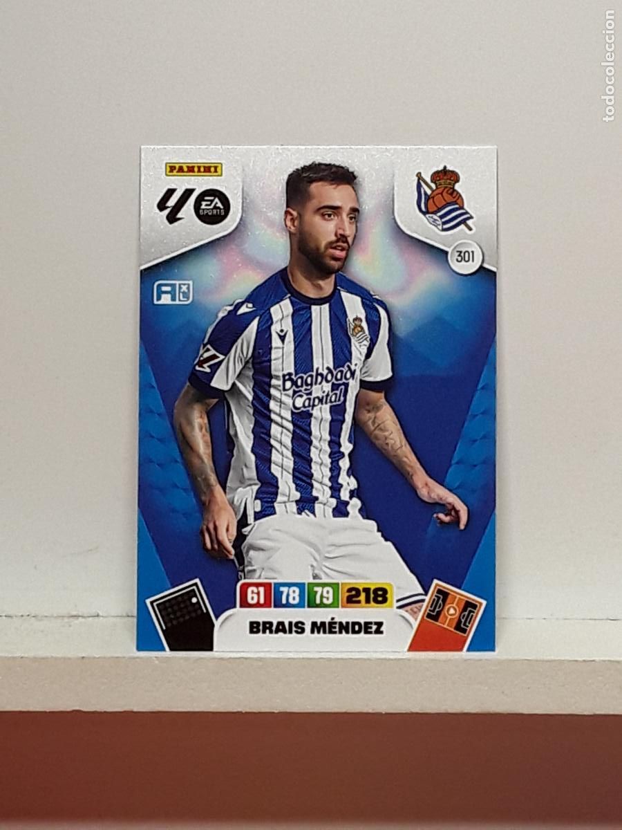 Coleccionismo cromos antiguos: ADRENALYN 2025 2026 25 26 ALBUM PANINI LIGA N 301 REAL SOCIEDAD BRAIS MENDEZ
