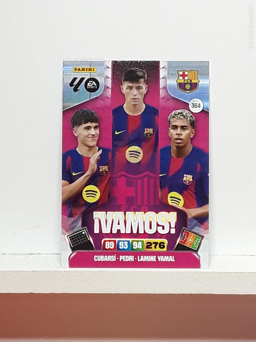 Coleccionismo cromos antiguos: ADRENALYN 2025 2026 25 26 ALBUM PANINI LIGA N 364 BARCELONA VAMOS CUBARSI PEDRI LAMINE YAMAL