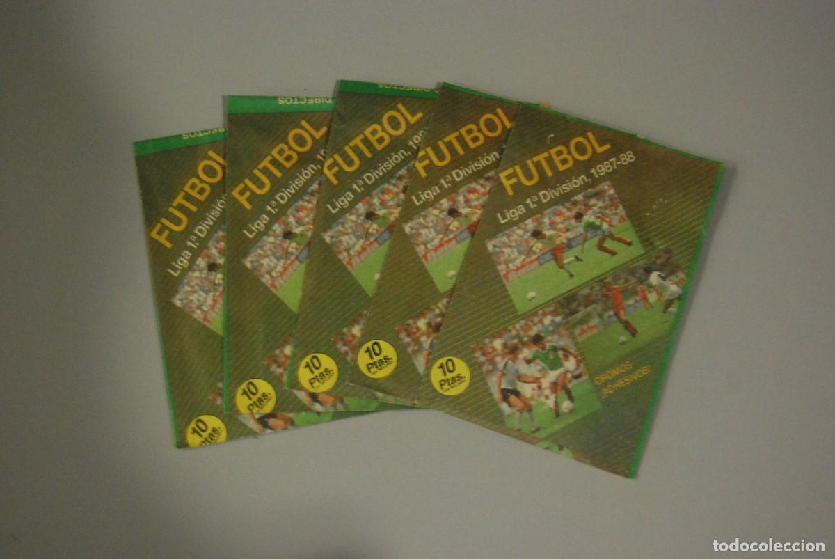 Coleccionismo cromos antiguos: LOTE DE 5 SOBRES SIN ABRIR LIGA 1&ordf; DIVISION 1987-1988 EDICIONES FESTIVAL (VER FOTOS)