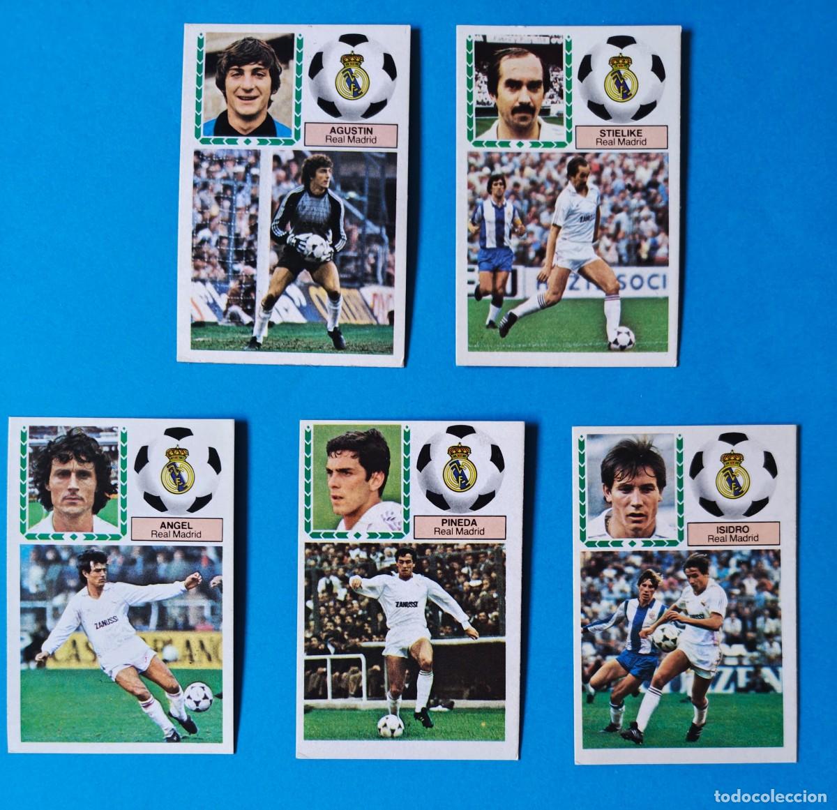 Coleccionismo cromos antiguos: R. MADRID - ESTE 83-84 - AGUSTIN, STIELIKE, ANGEL, PINEDA E ISIDRO