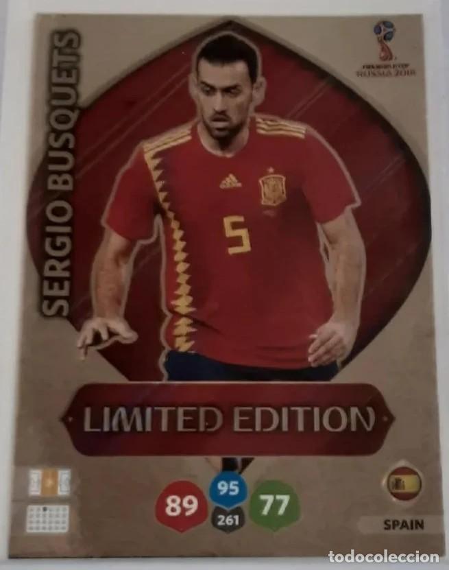 Coleccionismo cromos antiguos: Cromo adrenalyn world cup russia 2018 mundial edicion limitada sergio busquets espa&ntilde;a