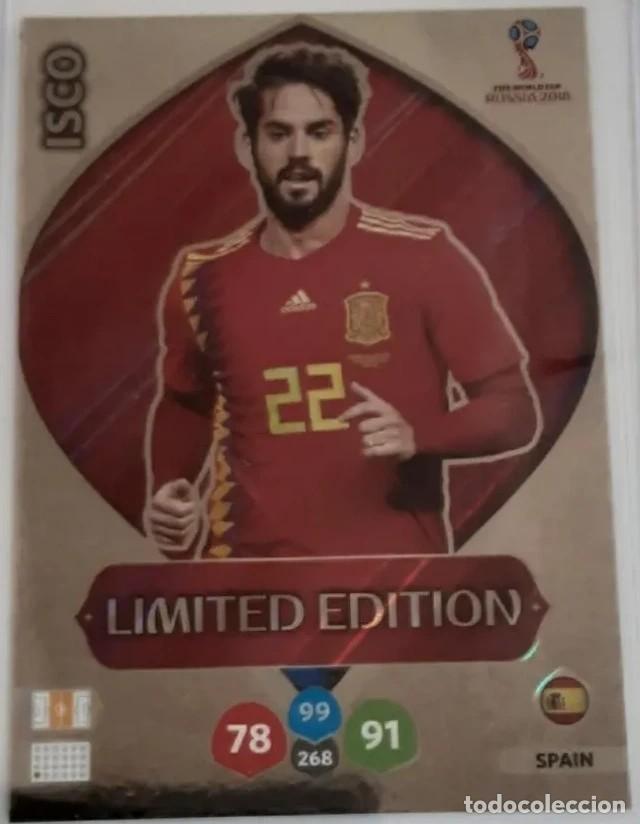 Coleccionismo cromos antiguos: Cromo adrenalyn world cup russia 2018 mundial edicion limitada isco espa&ntilde;a