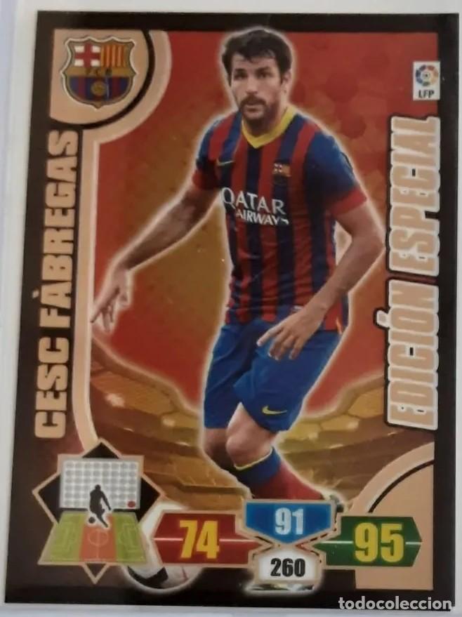 Coleccionismo cromos antiguos: Cromo Adrenalyn xl 13 14 cesc fabregas Barcelona edici&oacute;n especial