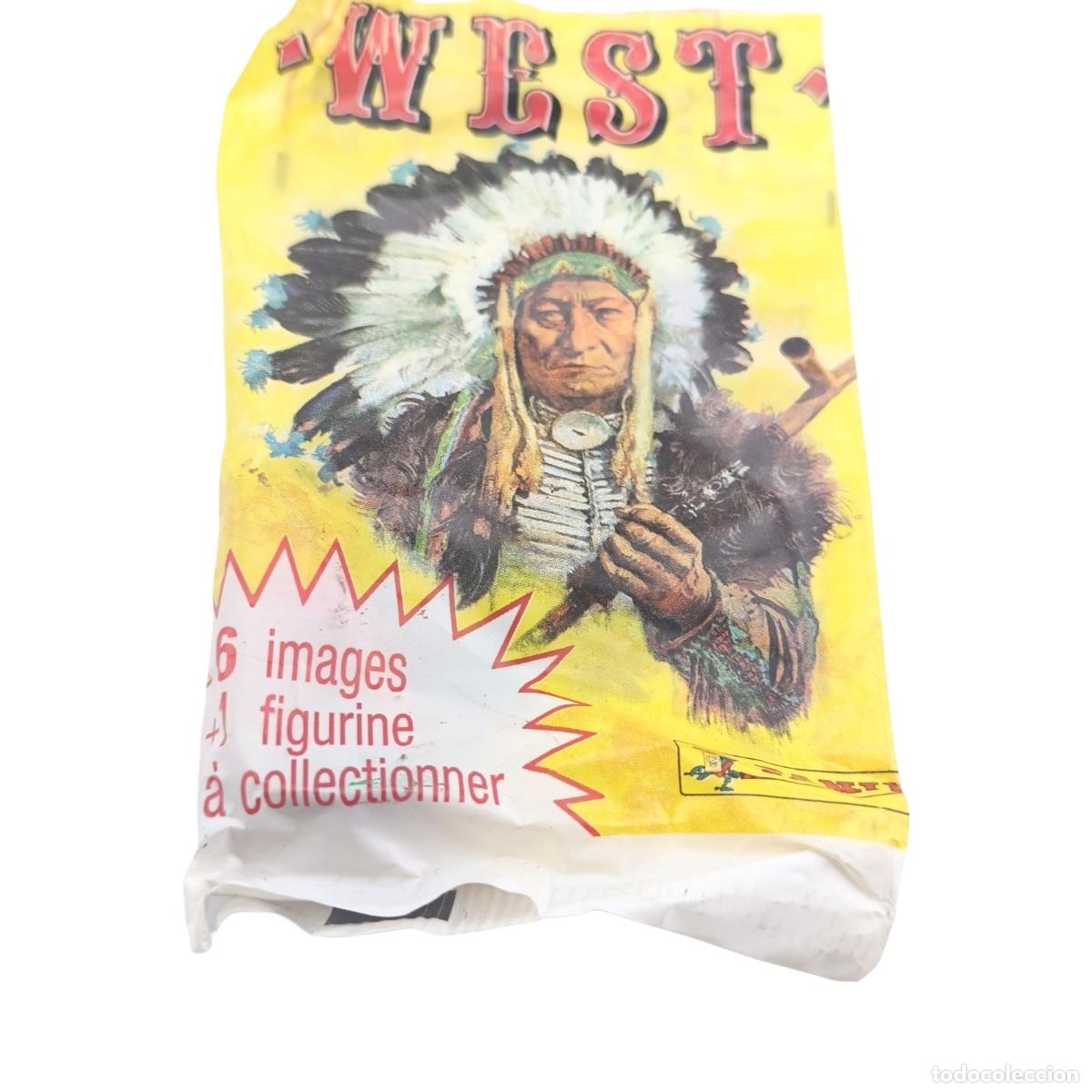 Coleccionismo cromos antiguos: Sobre de Cromos y Figura en Relieve / Pl&aacute;stico &rdquo;West&rdquo; &ndash; Panini (Sin Abrir / Unopened)