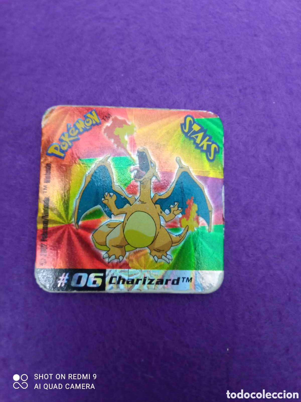 Coleccionismo cromos antiguos: Charizard #06 tazo imantado Pok&eacute;mon Nintendo a&ntilde;os 2002