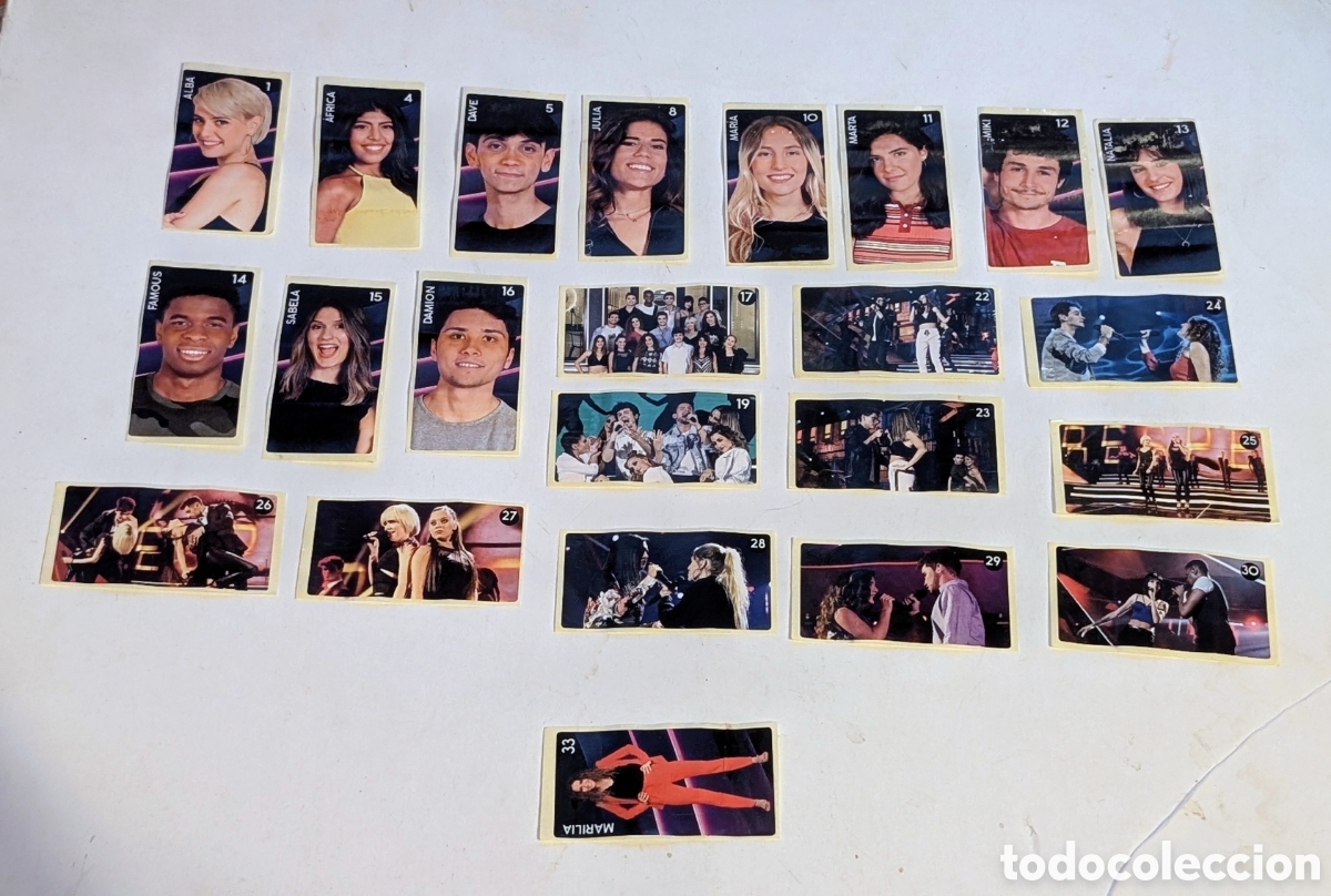 Coleccionismo cromos antiguos: Lote cromos chicles Operaci&oacute;n Triunfo. Vidal