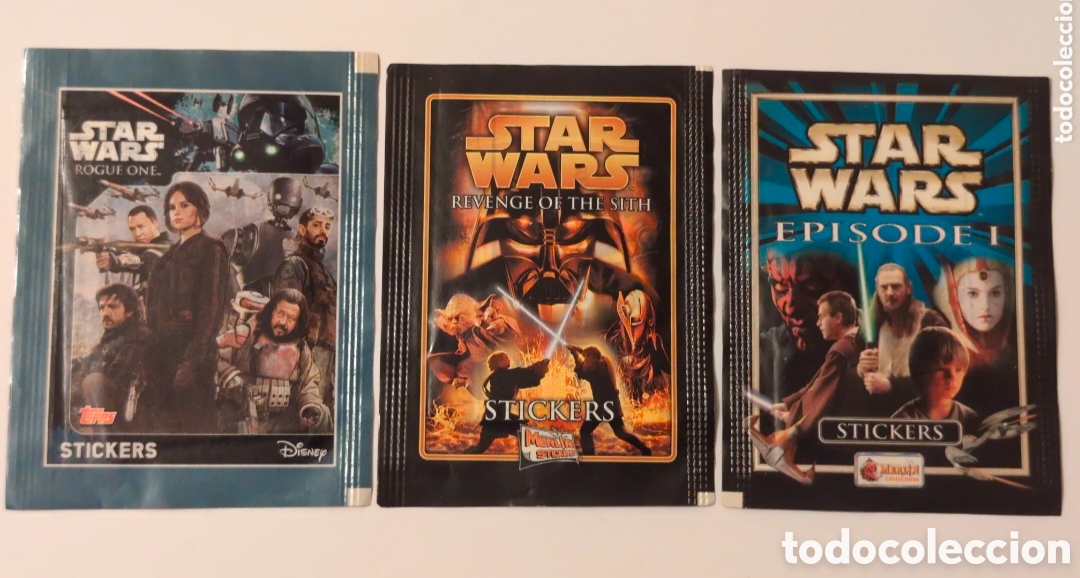 Coleccionismo cromos antiguos: Lote sobres cromos stickers sin abrir Star Wars. Episodio 1.
