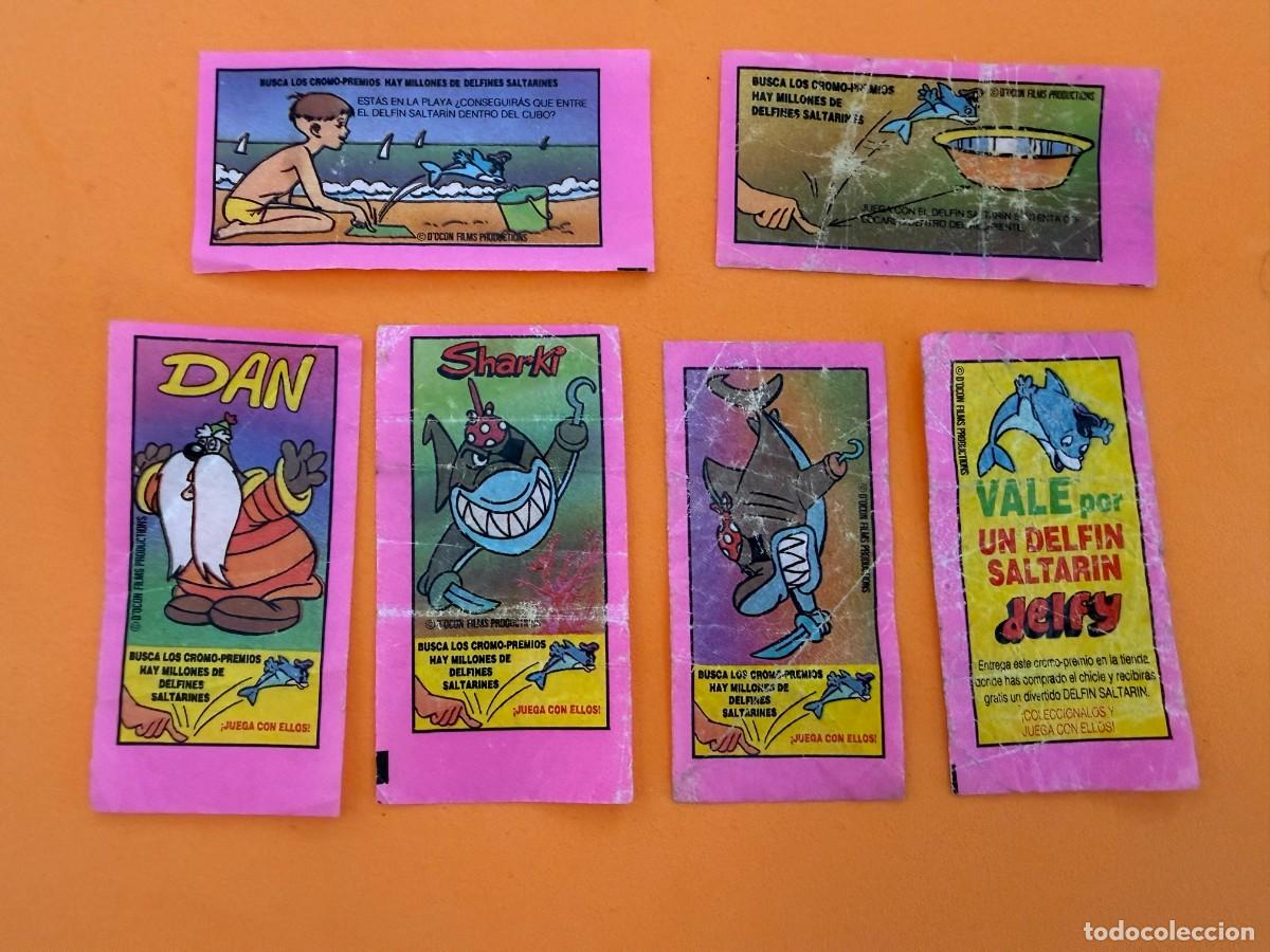 Coleccionismo cromos antiguos: 6 cromos pegatinas chicle Delfy - Dunkin