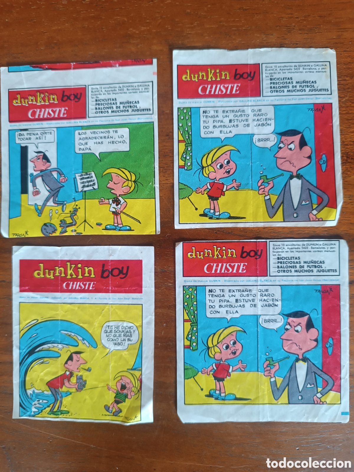 Coleccionismo cromos antiguos: CROMO CHISTE DUNKIN BOY DE CHICLES DUNKIN, A&Ntilde;OS 60