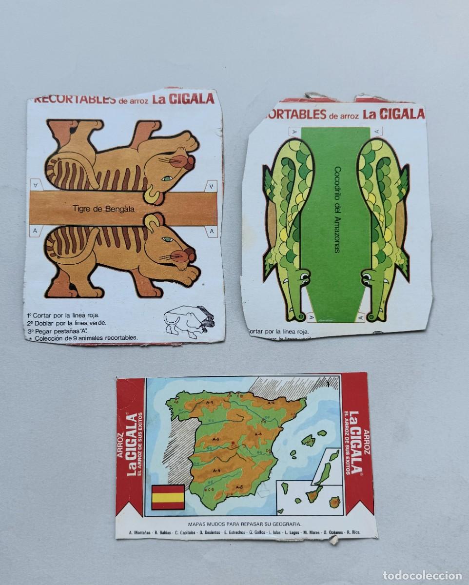 Collezionismo Figurine antiche: Lote 3 recortables Arroz La Cigala