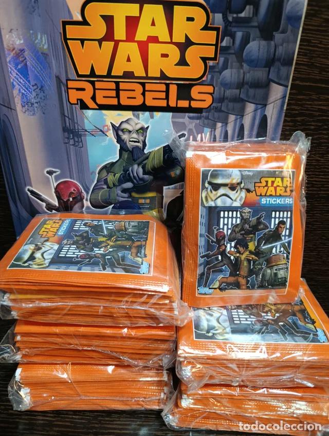 Coleccionismo cromos antiguos: 500 sobres cromos Star Wars Rebelds + 10 album vacios