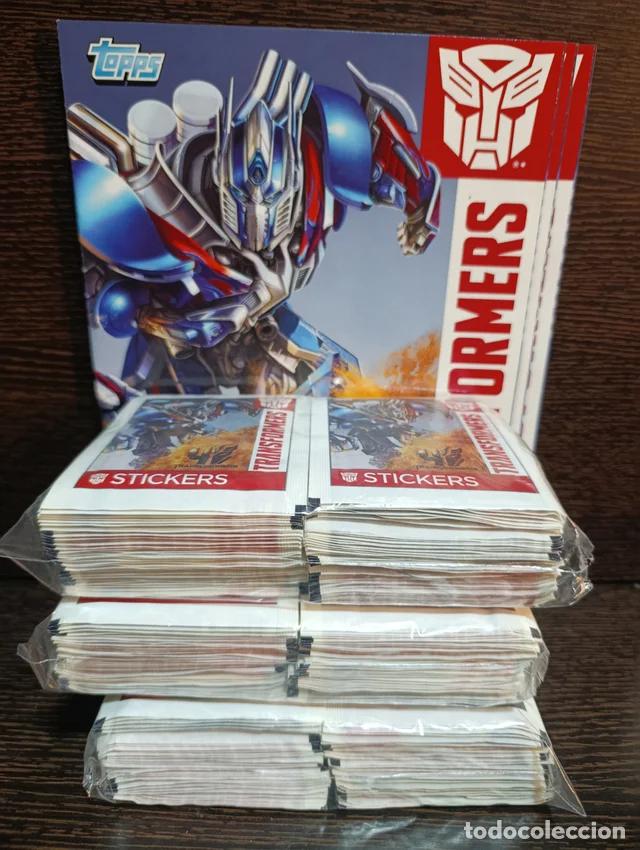 Coleccionismo cromos antiguos: 500 sobres cromos Transformers + 10 &aacute;lbumes vac&iacute;os