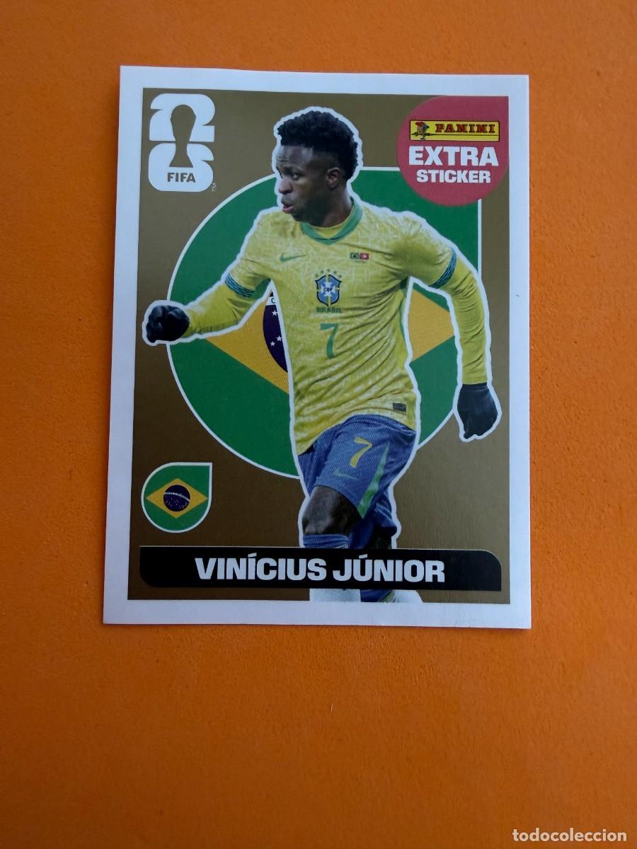 Sammeln alte Sammelbilder: Vinicius Junior - World Cup Panini - Sticker ORO