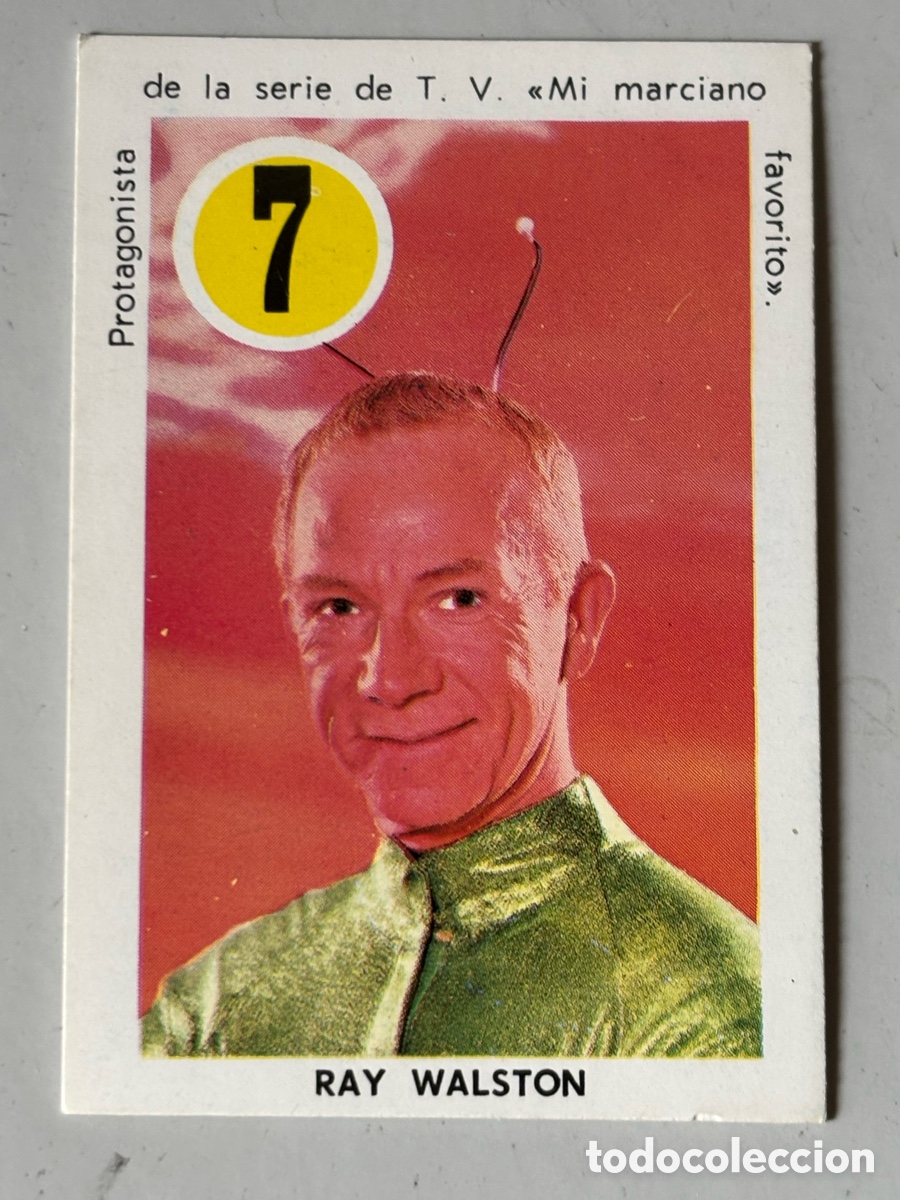 Coleccionismo cromos antiguos: Cromo Ray Walston. &Aacute;lbum y estrellas. 1969.