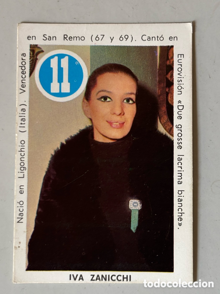 Coleccionismo cromos antiguos: Cromo IVA Zanicchi . &Aacute;lbumes y estrellas. 1969.