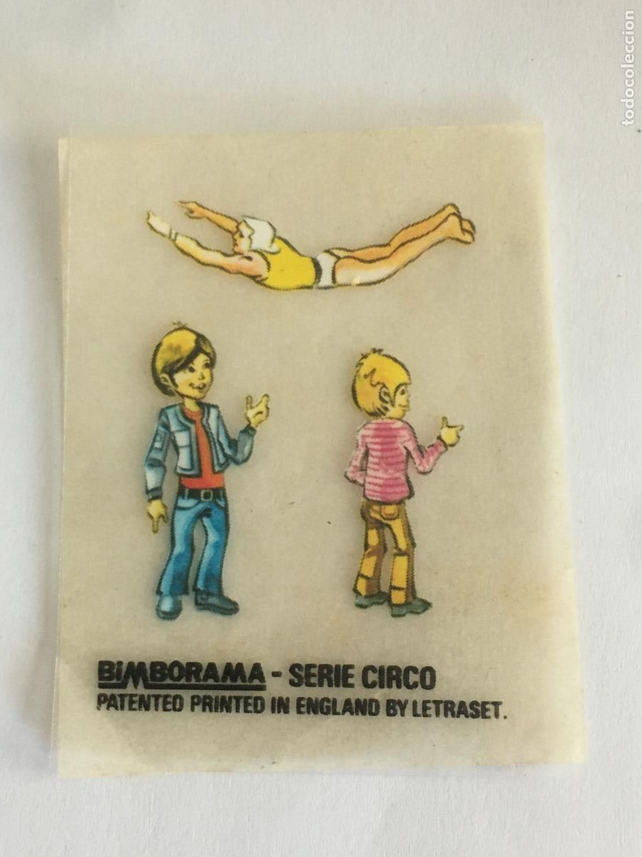 Coleccionismo cromos antiguos: bimborama serie circo bimbo cromo nunca pegado conserva el papel protector