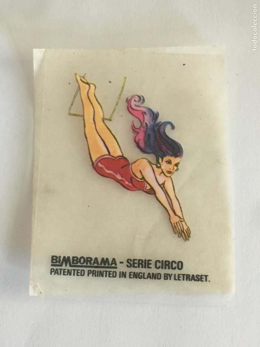 Coleccionismo cromos antiguos: bimborama serie circo bimbo cromo nunca pegado conserva el papel protector