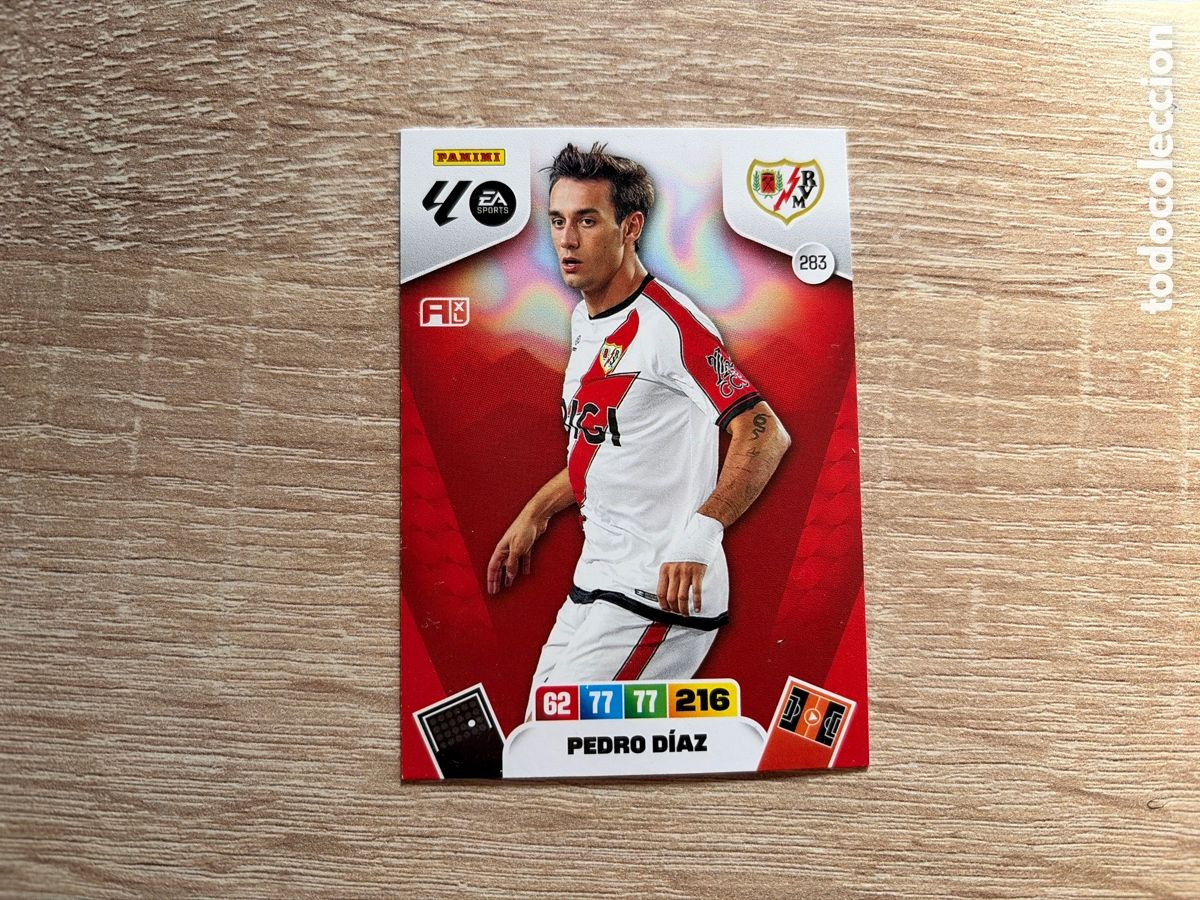 Coleccionismo cromos antiguos: 283 PEDRO D&Iacute;AZ ADRENALYN 2025 2026 25 26 RAYO VALLECANO