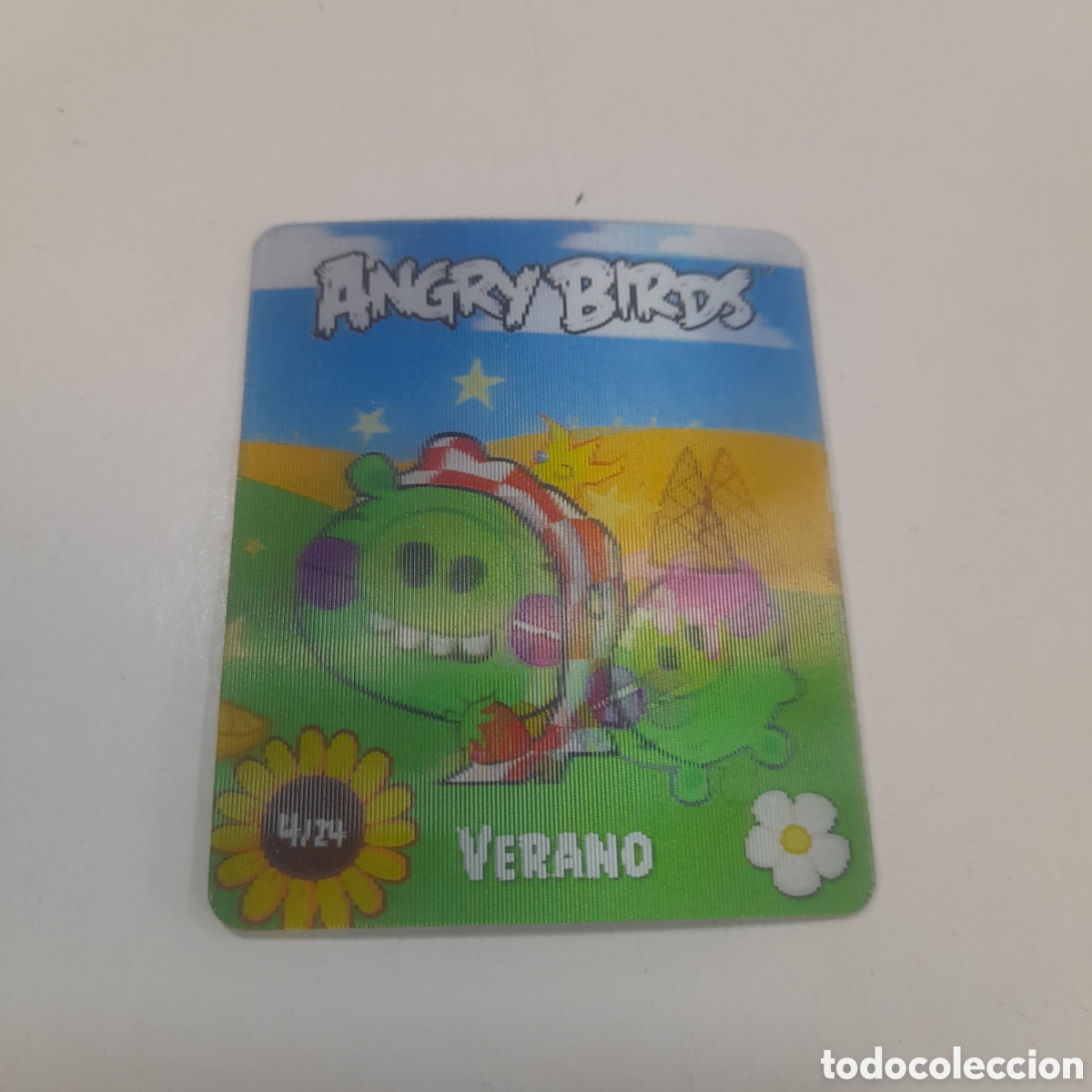 Coleccionismo cromos antiguos: Cromos tridimensionales Angry Birds verano