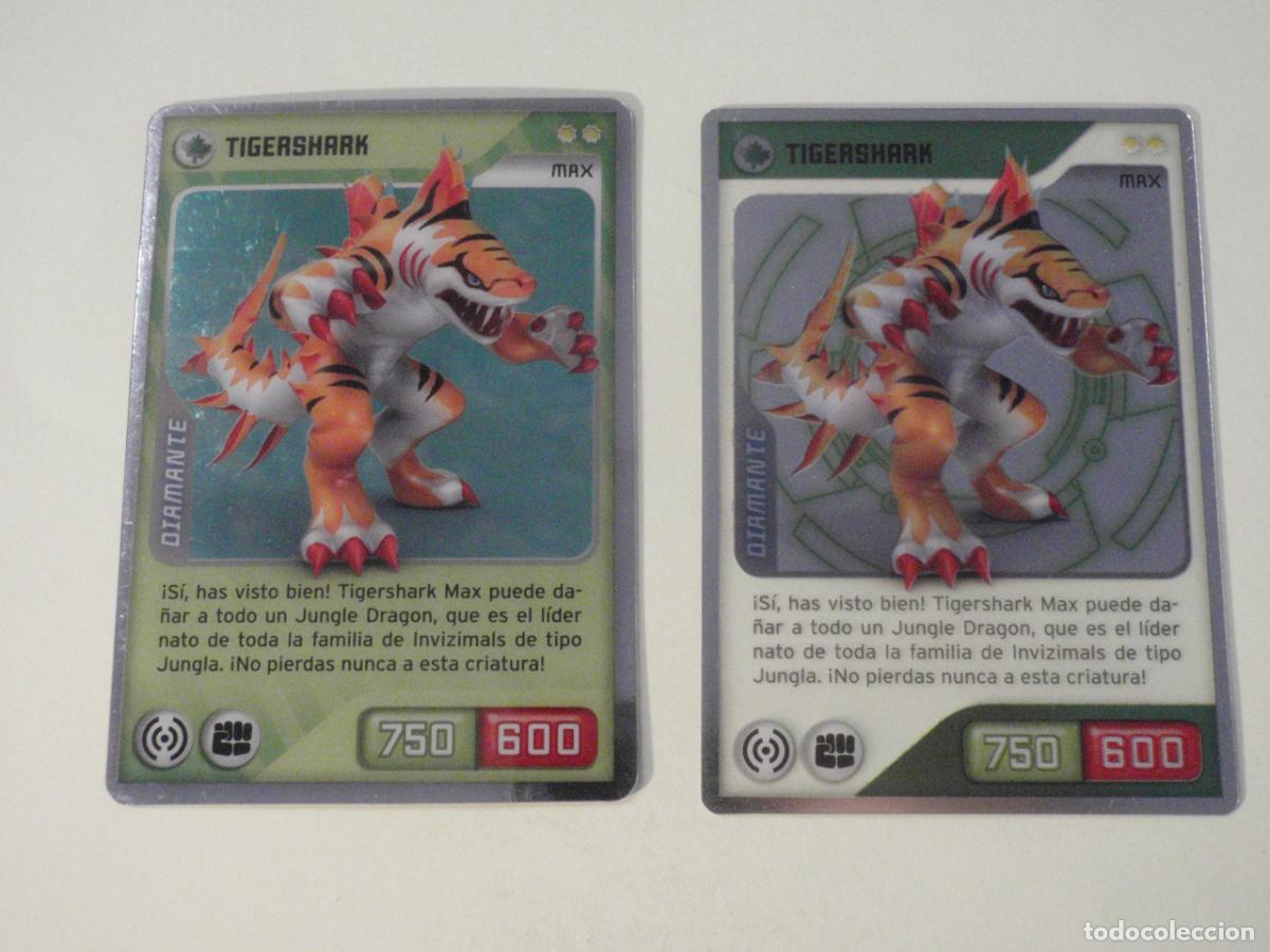 Coleccionismo cromos antiguos: 195 TIGERSHARK MAX - Doble versi&oacute;n Brillante y Transparente Trading Card INVIZIMALS 2009-2013 Panini