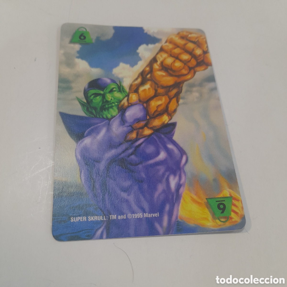 Coleccionismo cromos antiguos: CardGame Marvel Over Power Super Skrull