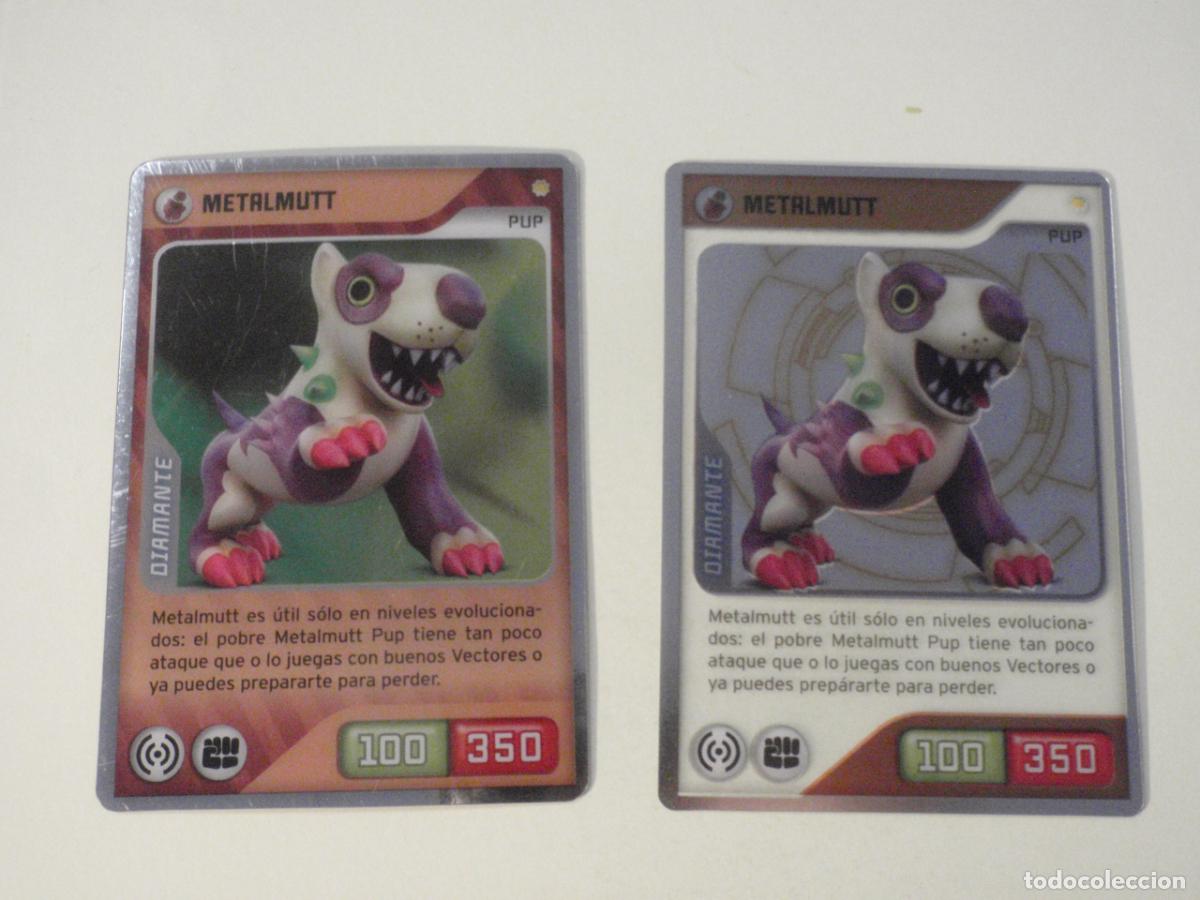 Coleccionismo cromos antiguos: 304 METALMUTT * PUP Doble versi&oacute;n Brillante y Transparente. Trading Card INVIZIMALS 2009-2013 Panini