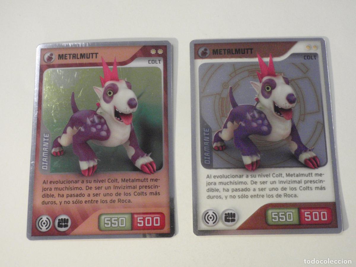 Colecionismo Cromos antigos: 305 METALMUTT ** COLT Doble versi&oacute;n Brillante, Transparente Trading Card INVIZIMALS 2009-2013 Panini