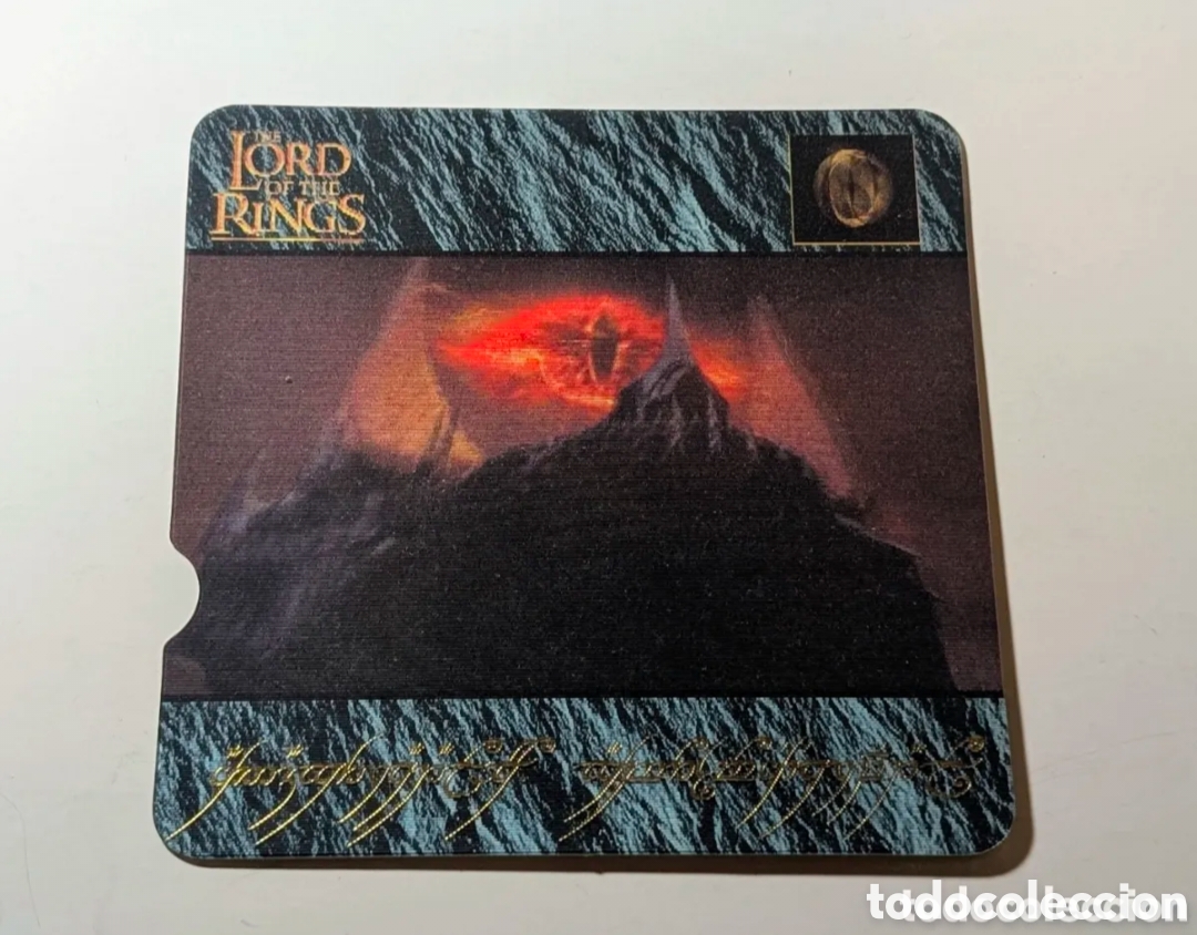 Coleccionismo cromos antiguos: TARJETA HOLOGRAFICA OJO SAURON. EL SE&Ntilde;OR DE LOS ANILLOS LORD OF THE RINGS PROMOCIONAL NESTL&Eacute;.