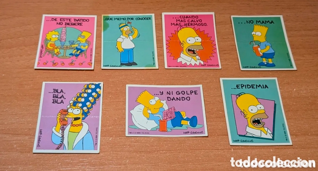 Coleccionismo cromos antiguos: Lote cromos Bollycao The Simpsons. Diver Refranes. Adhesivos. Los Simpsons