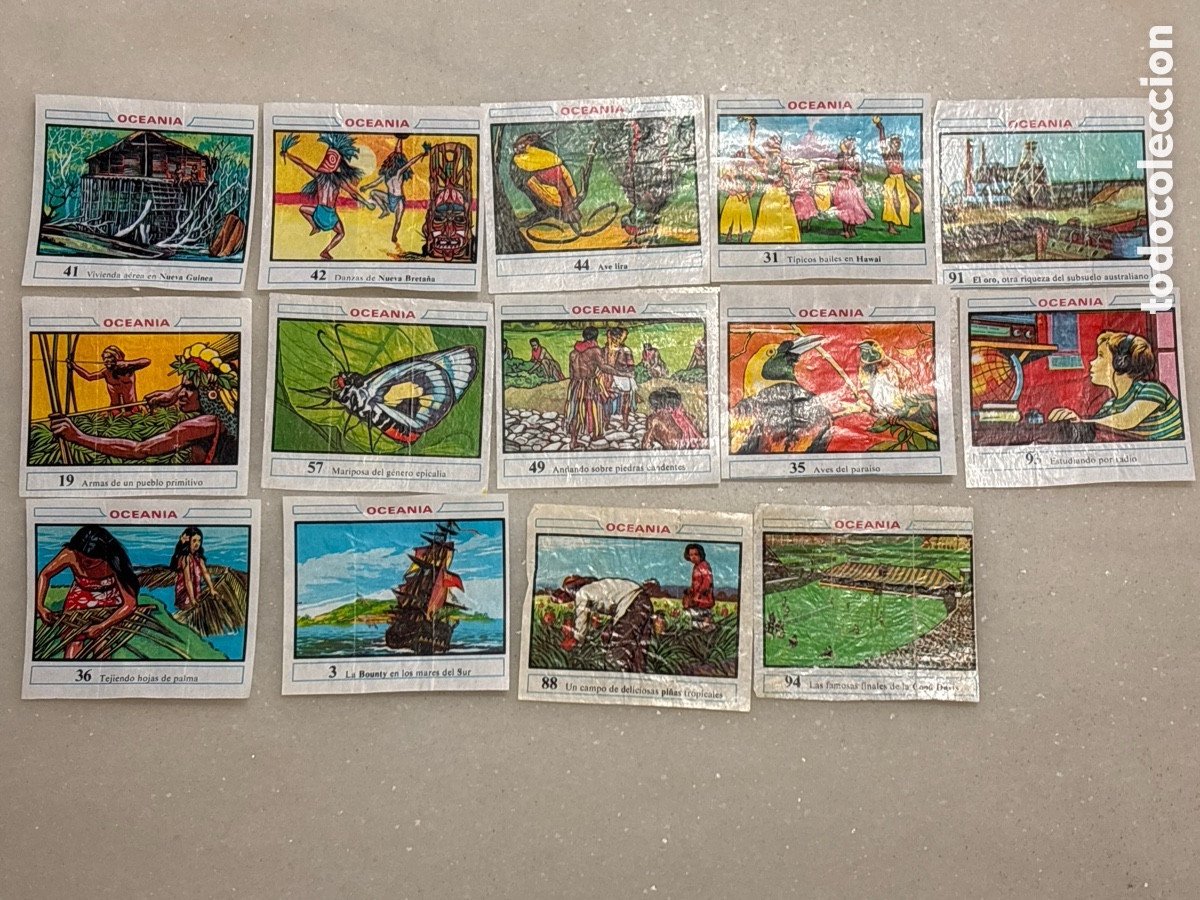 Coleccionismo cromos antiguos: Lote privado, 14 Cromos Ocean&iacute;a Dunkin