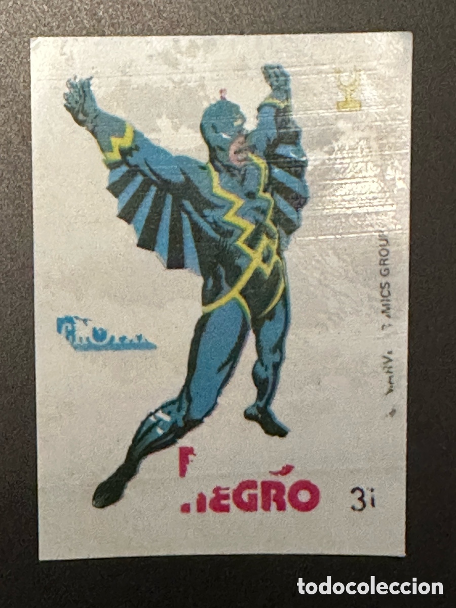 Coleccionismo cromos antiguos: CROMO CROPAN DESCUBRE A TUS H&Eacute;ROES N&Uacute;MERO 31 RAYO NEGRO. SIN PEGAR NUNCA PEGADO