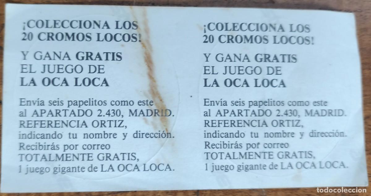 Coleccionismo cromos antiguos: ORTIZ -- LA OCA LOCA - Foto 2