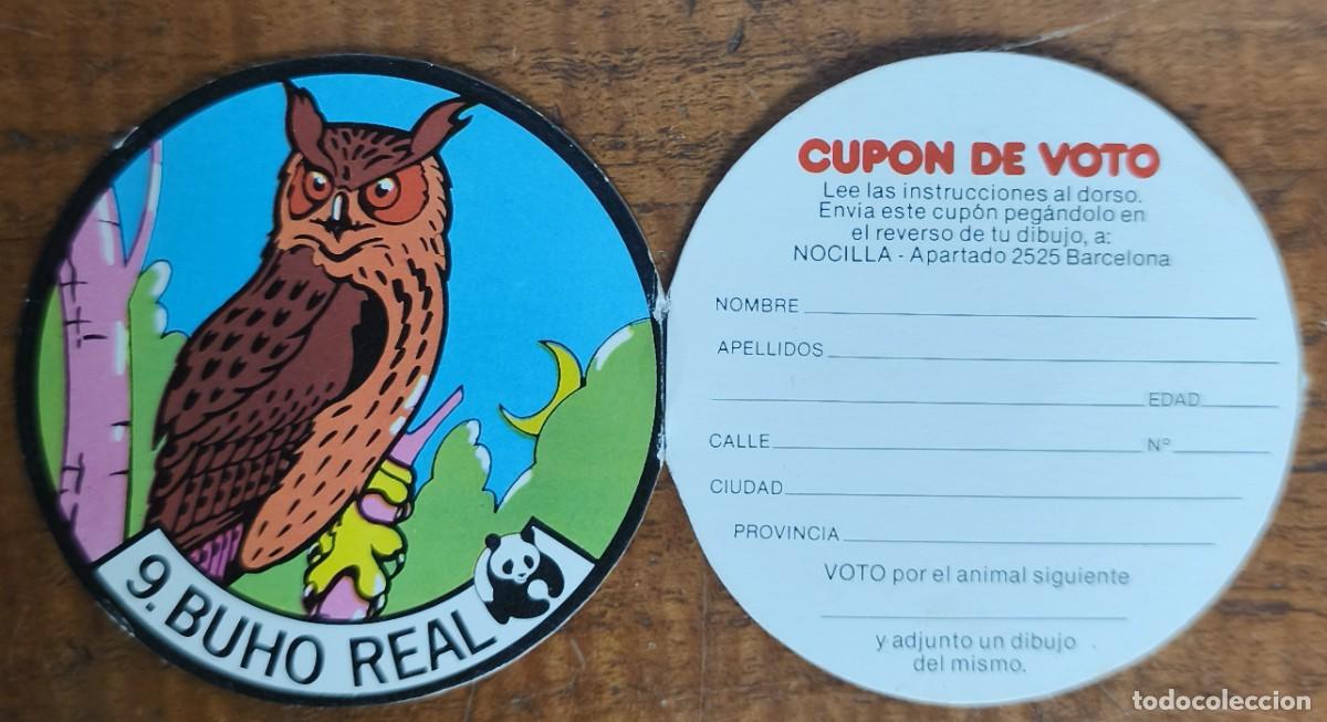 Coleccionismo cromos antiguos: NOCILLA -- VEN A LA PANDILLA DEL OSO PANDA -- N&ordm; 9 BUHO REAL