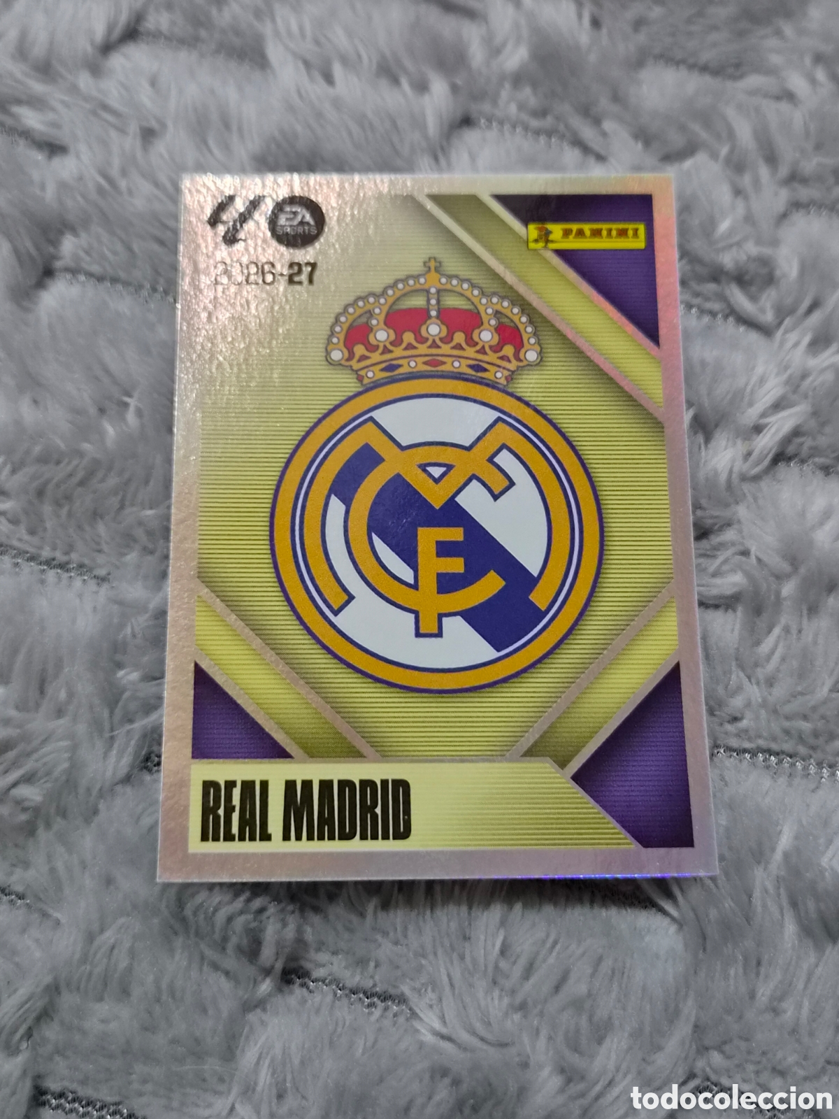 Coleccionismo cromos antiguos: 1 - ESCUDO REAL MADRID LIGA ESTE 2026 2027