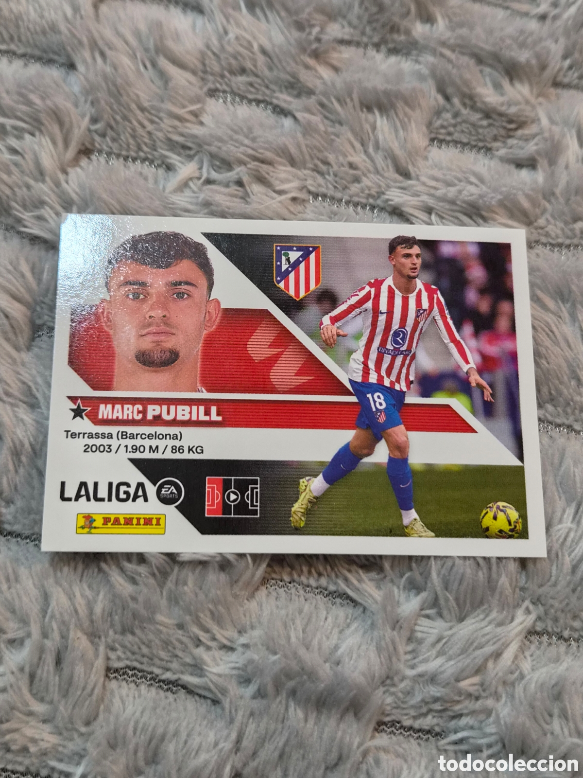 Coleccionismo cromos antiguos: 7 - PUBILL, AT.MADRID LIGA ESTE 2026 2027