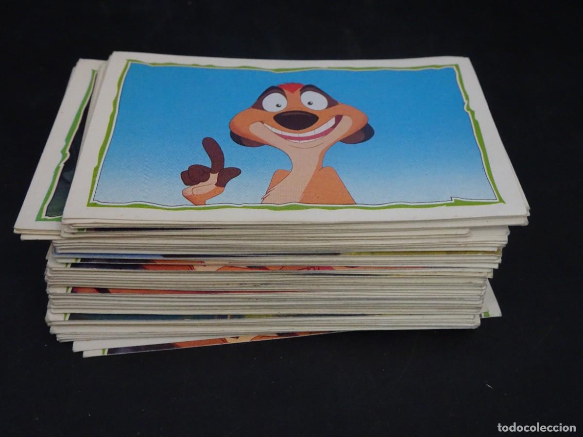 Coleccionismo cromos antiguos: LOTE DE 95 ANTIGUOS CROMOS EL REY LEON , PANINI, DISNEY, VER FOTOS