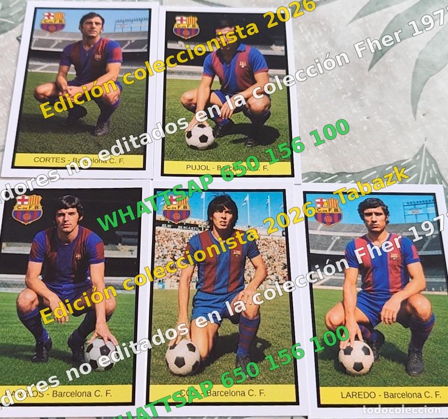 Coleccionismo cromos antiguos: Lote 6 cromos no editados Barcelona - FHER 1972-1973 DISGRA 72 73 EDICI&Oacute;N COLECCIONISTA 2026 TABAZK