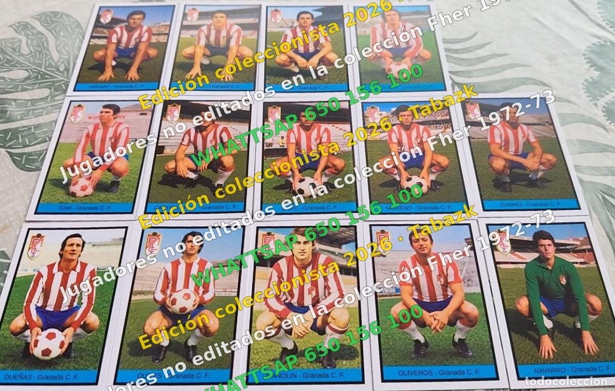 Coleccionismo cromos antiguos: Lote 12 cromos no editados Granada - FHER 1972-1973 DISGRA 72 73 EDICI&Oacute;N COLECCIONISTA 2026 TABAZK
