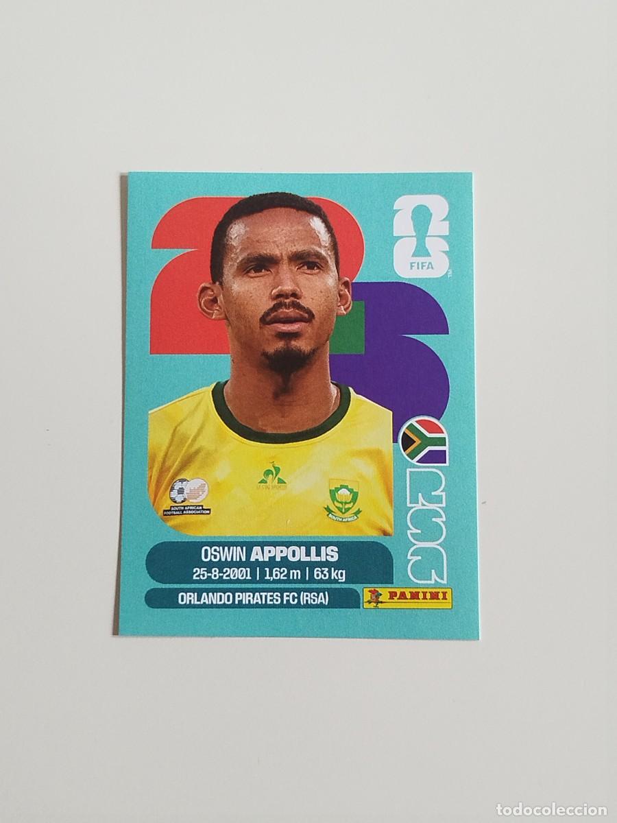 Coleccionismo cromos antiguos: RSA 20. Oswin Appollis (Sud&aacute;frica) - Panini Fifa World Cup 26