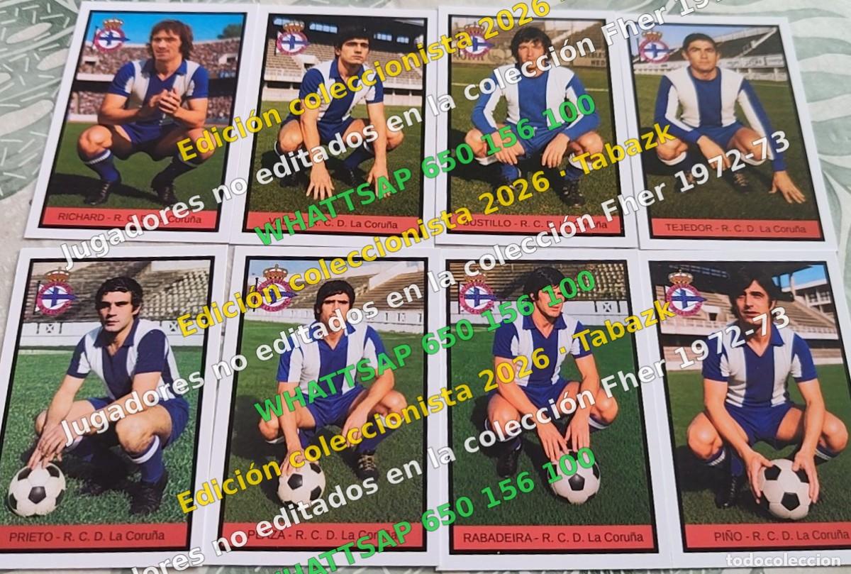 Coleccionismo cromos antiguos: Lote 10 cromos no editados La Coru&ntilde;a - FHER 1972-1973 DISGRA 72 73 EDICI&Oacute;N COLECCIONISTA 2026 TABAZK