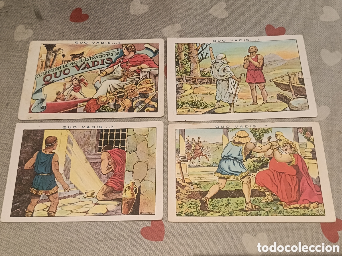 Coleccionismo cromos antiguos: Lote de cuatro cromos Quo Vadis ?