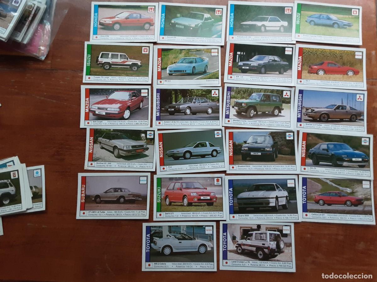 Coleccionismo cromos antiguos: COCHES 89, LOTE DE 22 CROMOS MARCAS de JAP&Oacute;N, TOYOTA, HONDA, MAZDA...
