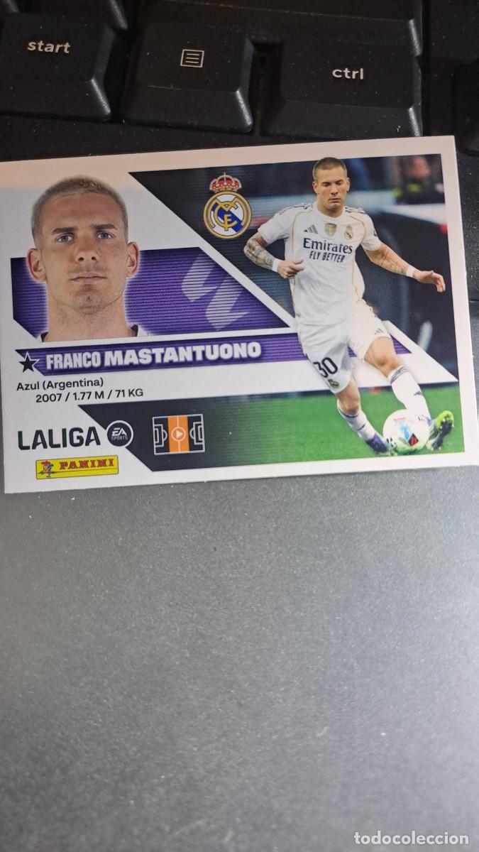 Coleccionismo cromos antiguos: CROMO MASTANTUONO 16A 16 A REAL MADRID LIGA 2026 2027 26 27 ESTE PANINI NUNCA PEGADO