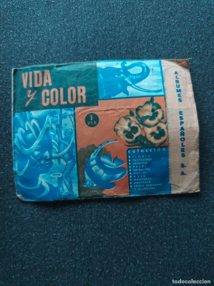 Coleccionismo cromos antiguos: Sobre sin abrir. Vida y color. Albumnes espa&ntilde;oles