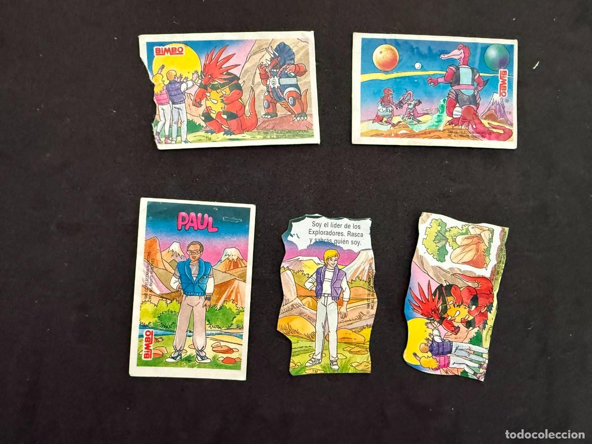 Coleccionismo cromos antiguos: Cromos Dinosaucers Panrico - 10, 16, 16, 23 y 24