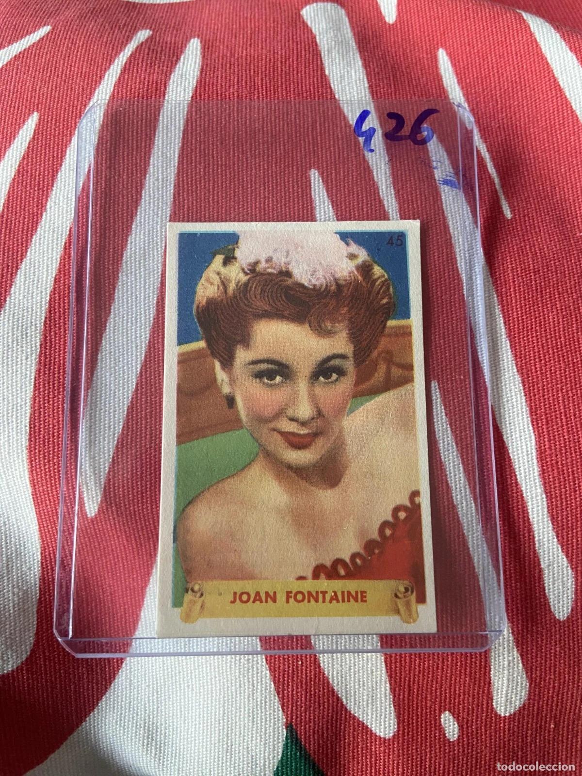 Coleccionismo cromos antiguos: CROMO SIN PEGAR NUNCA PEGADO 1948 CINE JOAN FONTAINE # 45 DENTICLOR BRUGUERA