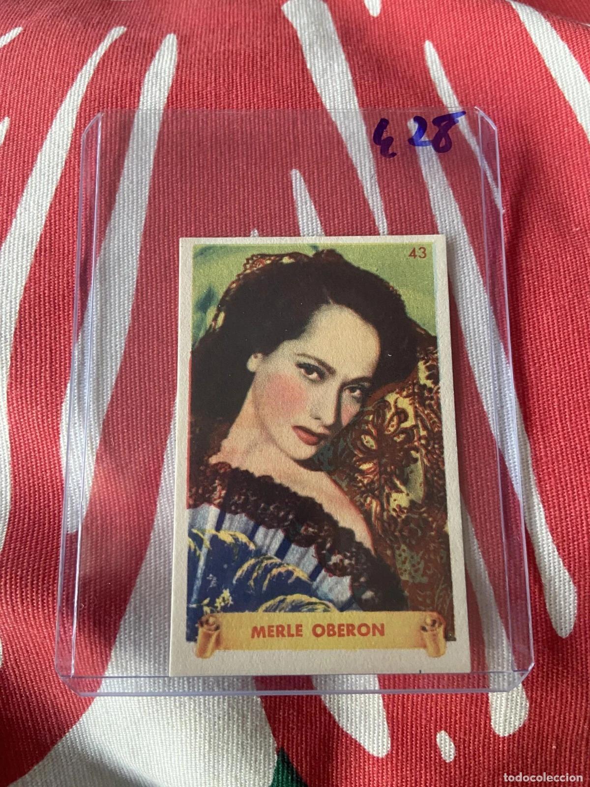 Coleccionismo cromos antiguos: CROMO SIN PEGAR NUNCA PEGADO 1948 CINE MERLE OBERON # 43 DENTICLOR BRUGUERA