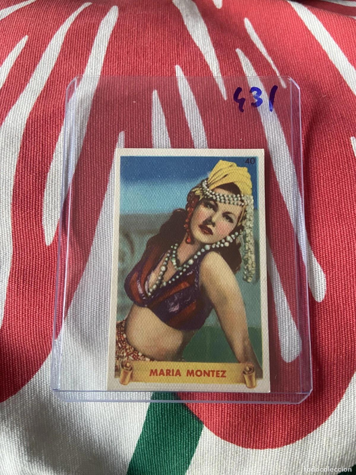 Coleccionismo cromos antiguos: CROMO SIN PEGAR NUNCA PEGADO 1948 CINE MARIA MONTEZ # 40 DENTICLOR BRUGUERA